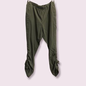 Chico’s Olive Ruched Bottom Jogger Pant
